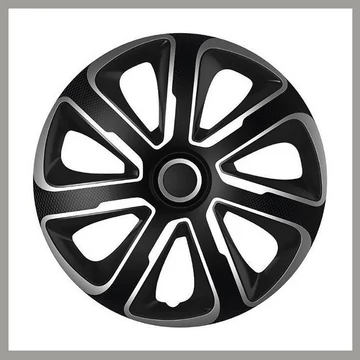 Sada ozdobných puklíc LIVORNO 15" – strieborná/čierna 32528