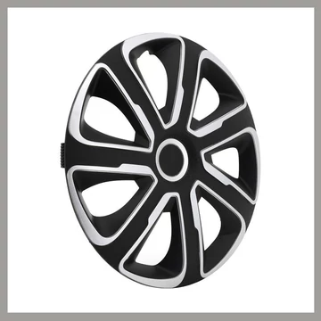 Sada ozdobných puklíc LIVORNO 16" – strieborná/čierna 32529