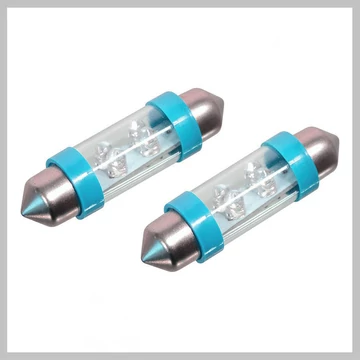 Autožiarovka LED 4LED – 12V SV8.5 (11×39 mm), modrá, súprava 2 kusov 33723