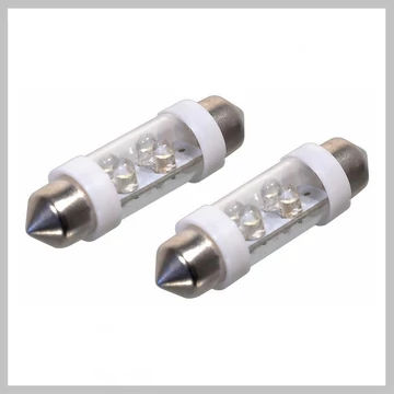 Autožiarovka LED 4LED – 12V SV8.5 (11×39 mm), biela, súprava 2 kusov 33725