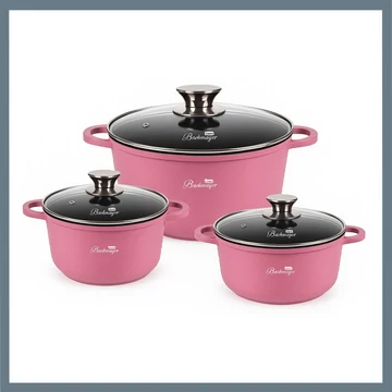 Súprava hrncov Bachmayer 6 dielna ružová BM-7870
