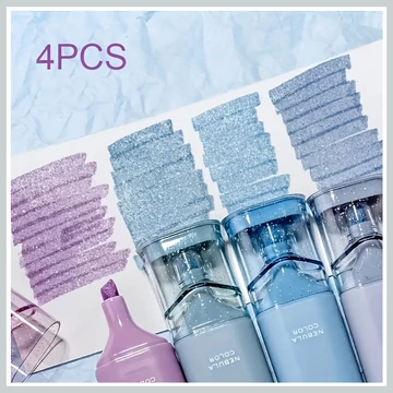 Súprava 4 trblietavých zvýrazňovačov – Nebula Color DW507694-nc