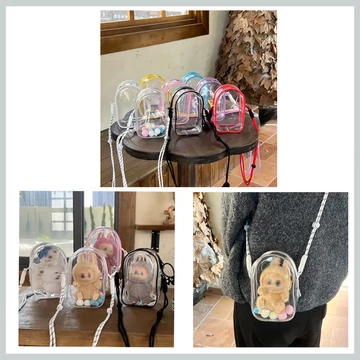 Mini priehľadný batoh pre figúrky LABUBU NA3190745