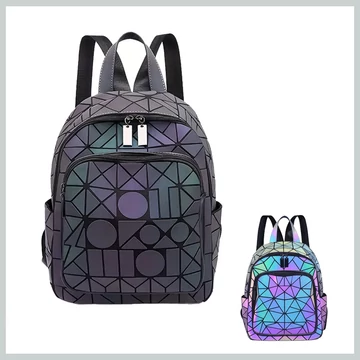 Holografický batoh s geometrickým vzorom YH1894448-B