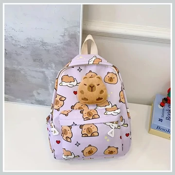 Detský batoh s plyšovým medvedíkom – fialový YJ902173-5