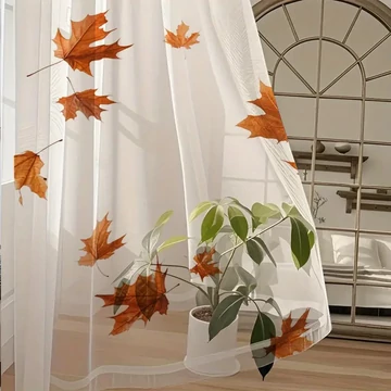 Záclona s jesennými listami, priesvitná 132×241 FN3625090-134