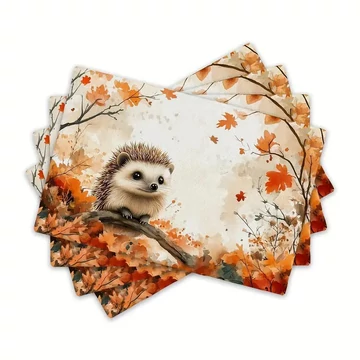 Textilné prestieranie s jesenným motívom ježka (sada 4 ks) QT3184003-4