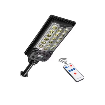 Solárne pouličné svietidlo s pohybovým senzorom 888 bielych LED a diaľkovým ovládaním IP66 W7114-3