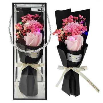 Mydlová Kytica s LED Osvetlením – v Darčekovej Krabici BUK08