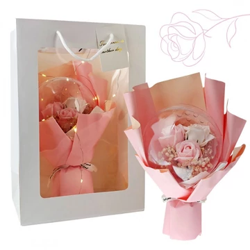 Mydlová Kytica s LED Osvetlením – v Darčekovej Taške BUK14R