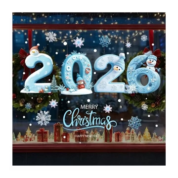 Vianočná nálepka na okno – s motívom snehuliaka 2026 – LG4204152