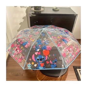 Detský dáždnik – vzor Stitch, priehľadný – PR4023429