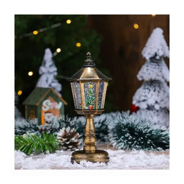 Vianočná hudobná lucerna so svetlami – 21,5 cm – YY394972