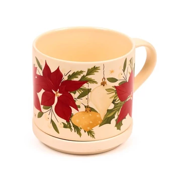 Súprava hrnčeka s podložkou/viečkom – Vianočná hviezda XMUGC45