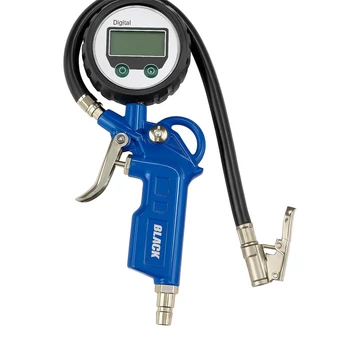 ČIERNY digitálny manometer na pneumatiky – 0–15 bar, s LED podsvietením 13158