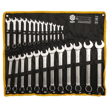 Sada hviezdicových kľúčov 6–32 mm – 25 ks, CrV oceľ, v textilnom vrecku TO-51715