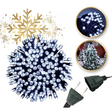 Vianočná svetelná reťaz 200 LED - studená biela LAMP02B