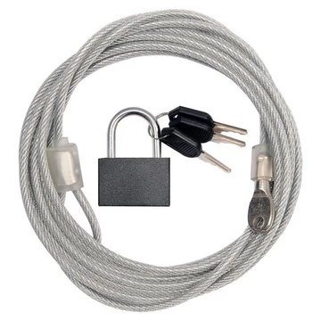 Bezpečnostný kábel so zámkom, 3 kľúče TO-77815