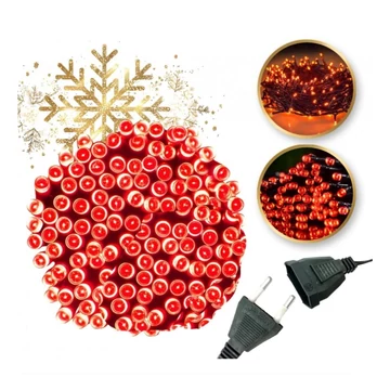 Reťazové svetlá 200 LED červené – LAMP02CZE (16 m)