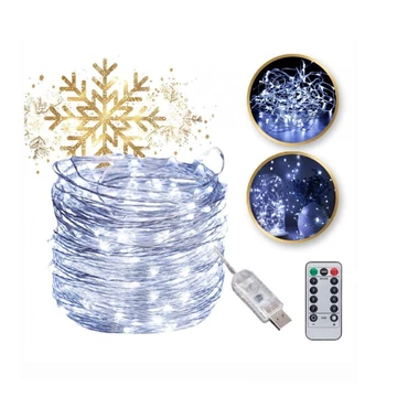 Svetelná reťaz 200 LED biela – LAMP38B (20 m)