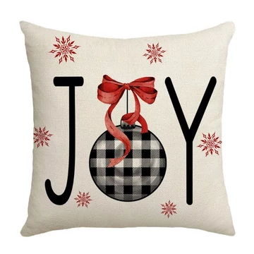 Vianočný dekoratívny obal na vankúš „JOY“ – 45 × 45 cm POD178