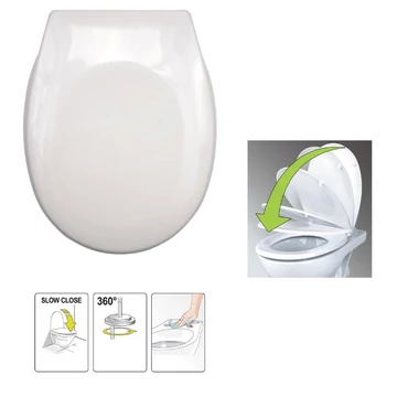 WC sedadlo Duroplast soft-close — biele TO-75470