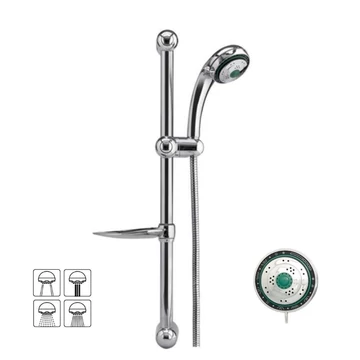 Sprchová súprava — sprchová hlavica + hadica + lišta, 80 mm, 150 cm, chróm TO-75558