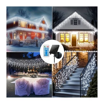 Solárne LED svetelné reťazce v tvare ľadových cencúľov – 23,29 m, 780 LED diód, s diaľkovým ovládaním DU359771-2