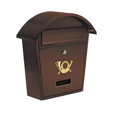 Poštová schránka 380 × 320 × 105 mm — hnedá, zaoblená strecha TO-78587