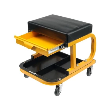 Dielenská stolička so zásuvkou, kolieskami, nosnosť 90 kg TO-81824