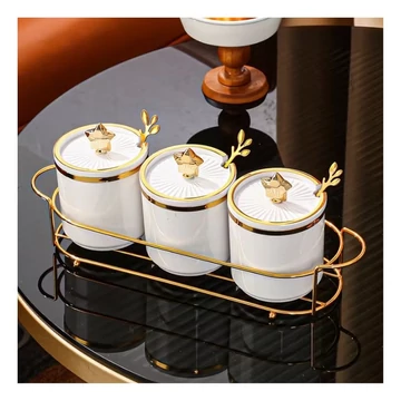 Luxusná sada na korenie – 3 nádoby so stojanom BM123426-3