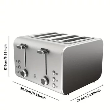 1600 W 4-plátkový nerezový hriankovač KP4779216