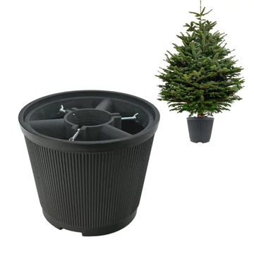 Stojan na vianočný stromček / kvetináč 10 l sivý XC-80102