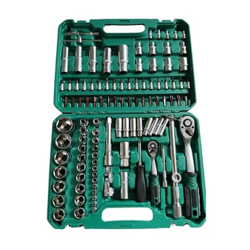 Sada nástrčných kľúčov a bitov s račňovou rukoväťou – 108-dielna sada náradia DKK-RH108