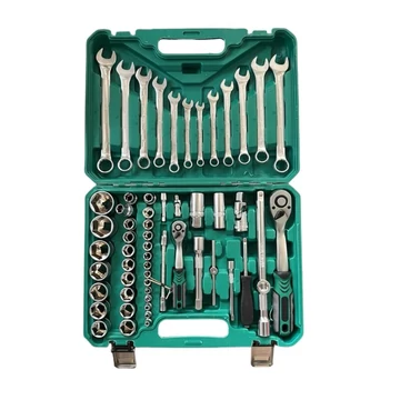 Sada nástrčných kľúčov a kľúčov s račňovou rukoväťou – 61-dielna sada náradia DKK-RH61