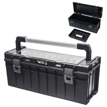 Plastová krabica na náradie s organizérom – 650 × 270 × 272 mm YT-09184