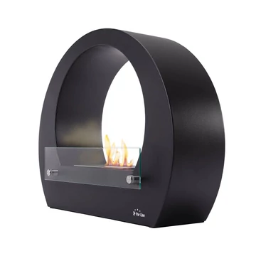 PURLINE SATURN B – Voľne stojaci bio krb na etanol, čierny, 2,5 kW (8045)