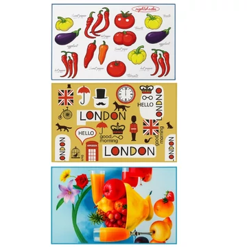 3-dielna sada utierok s motívmi zeleniny, Londýna a ovocia KSZT-2