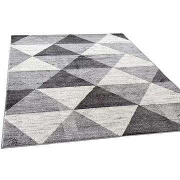 Koberec Torino 4580 – sivý/čierny, moderný vzorovaný koberec 200 x 280 cm