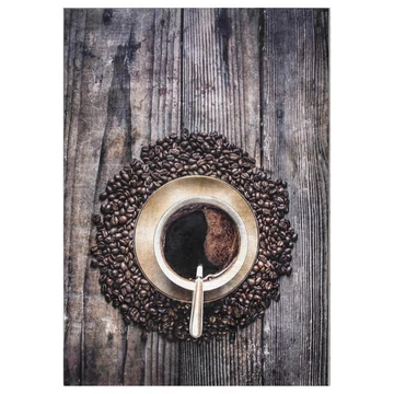 Kuchynský koberec s kávovým vzorom 80 x 150 cm