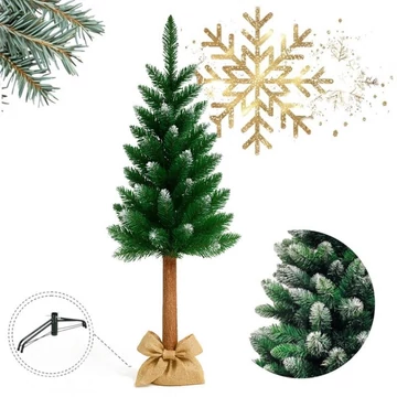 Umelý borovicový stromček pokrytý snehom s kovovou základňou, 120 cm CHO07