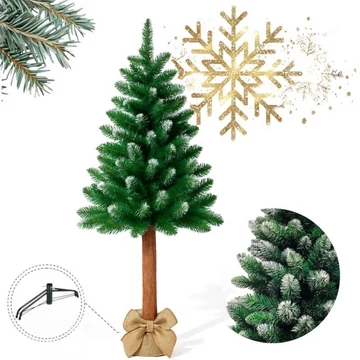 Umelý borovicový stromček pokrytý snehom s kovovou základňou, 150 cm CHO08
