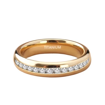 Elegantný 4 mm titánový prsteň s cirkónmi po celom obvode – KG11804475