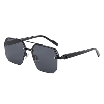BERTANS Retro kovové slnečné okuliare v klasickom čiernom prevedení JL9111547-1