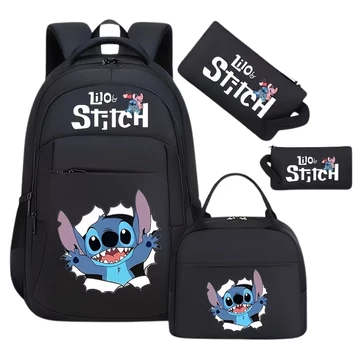 Sada batohu, tašky na desiatu a peračníka Disney Stitch – čierna 6GM2W5QQ18