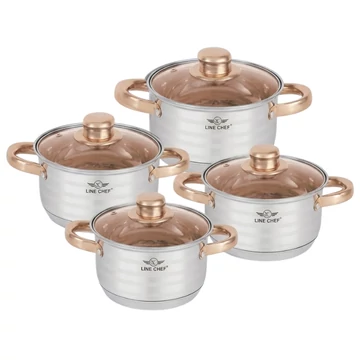 Elegantná sada riadu z nehrdzavejúcej ocele – Rose Gold ERA-01