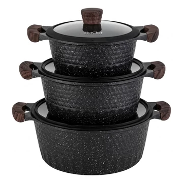 Sada riadu HotChef Premium Textured – Granit Black NUBE26-19F