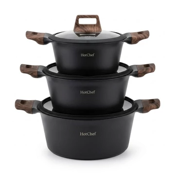 Sada riadu HotChef v matnej čiernej farbe – elegancia a funkčnosť NUBE26-21F