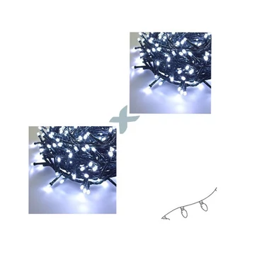 Svetlo strunové 180led studená biela 8m KE21-1030 1+1