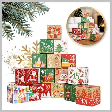 DIY Adventný kalendár s 24 farebnými krabičkami KSN101